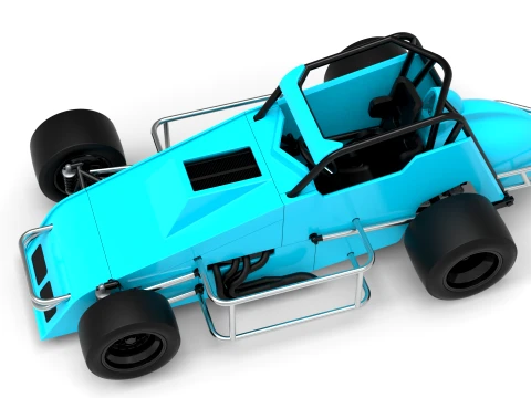 Pavement Sprint car Version 2 Scale 1 to 25 3D Print Model