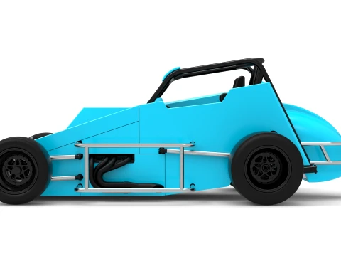 Pavement Sprint car Version 2 Scale 1 to 25 3D Print Model