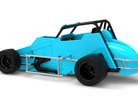 Pavement Sprint car Version 2 Scale 1 to 25 3D Print Model