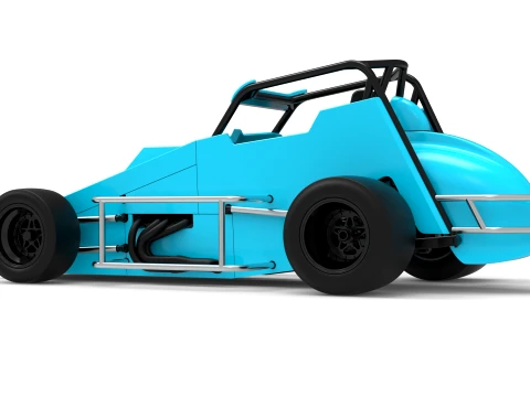 Pavement Sprint car Version 2 Scale 1 to 25 3D Print Model