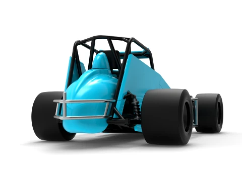 Pavement Sprint car Version 2 Scale 1 to 25 3D Print Model