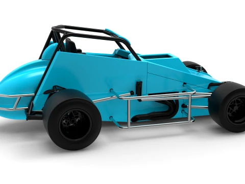 Pavement Sprint car Version 2 Scale 1 to 25 3D Print Model