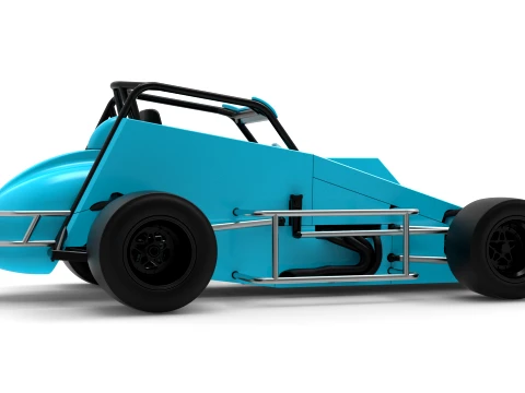 Pavement Sprint car Version 2 Scale 1 to 25 3D Print Model