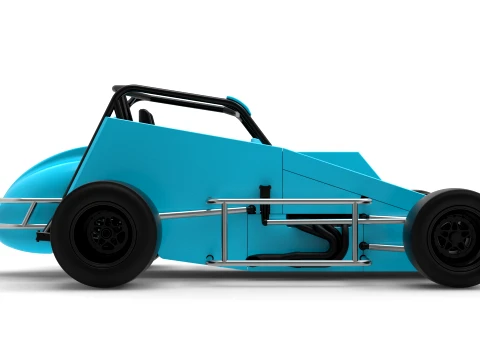 Pavement Sprint car Version 2 Scale 1 to 25 3D Print Model