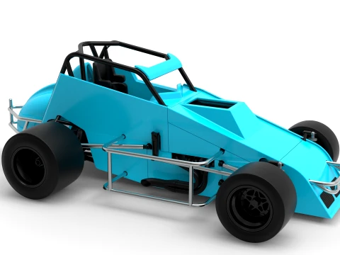 Pavement Sprint car Version 2 Scale 1 to 25 3D Print Model