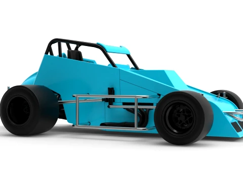 Pavement Sprint car Version 2 Scale 1 to 25 3D Print Model
