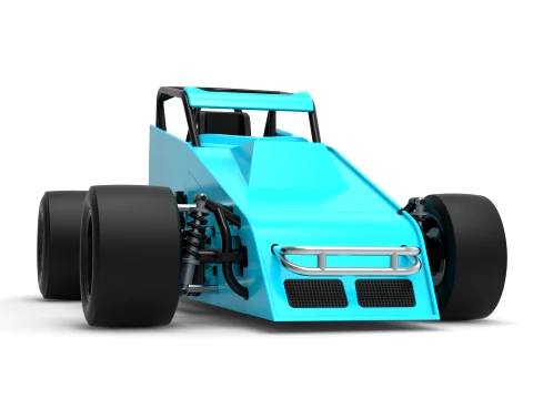 Pavement Sprint car Version 2 Scale 1 to 25 3D Print Model