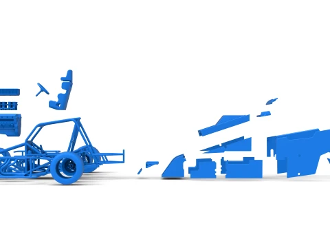 Pavement Sprint car Version 2 Scale 1 to 25 3D Print Model