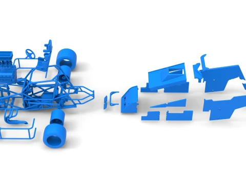Pavement Sprint car Version 2 Scale 1 to 25 3D Print Model