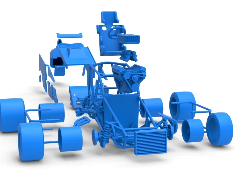 Pavement Sprint car Version 2 Scale 1 to 25 3D Print Model