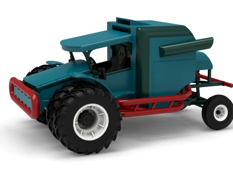 Racing Combine Harvester Version 2 Scale 1 to 25 3D Print Model