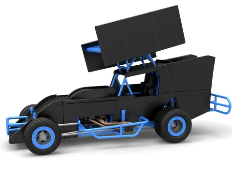 Southern Wing Modified Stock car Scale 1 to 25 3D Print Model