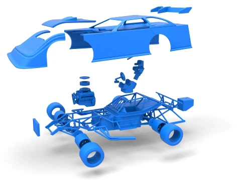 Super Dirt Late model for Pavement Scale 1 to 25 3D Print Model