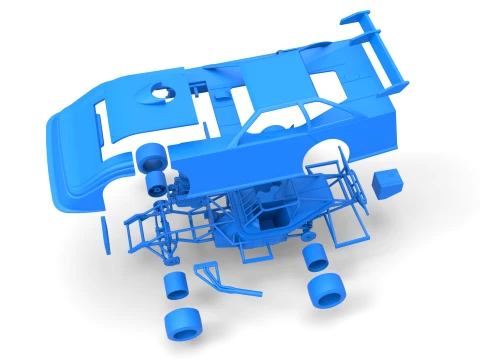 Super Dirt Late model for Pavement Scale 1 to 25 3D Print Model