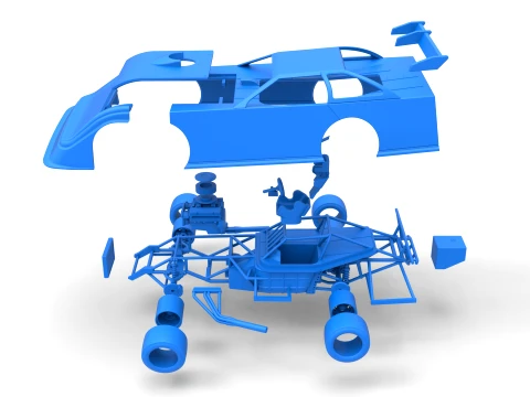 Super Dirt Late model for Pavement Scale 1 to 25 3D Print Model