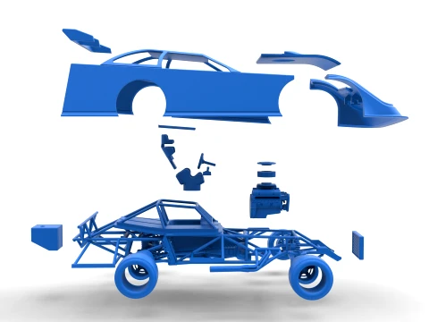 Super Dirt Late model for Pavement Scale 1 to 25 3D Print Model