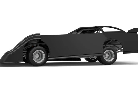 Super Dirt Late model for Pavement while turning Scale 1 to 25 3D Print Model