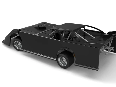 Super Dirt Late model for Pavement while turning Scale 1 to 25 3D Print Model