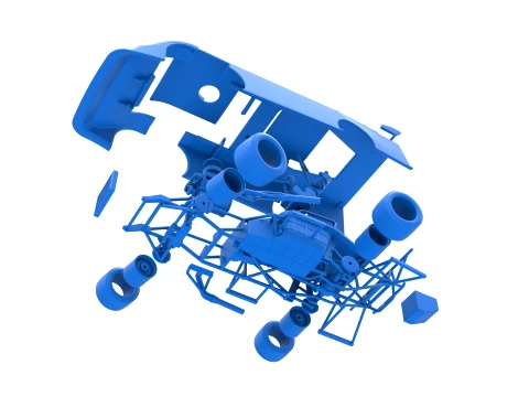 Super Dirt Late model for Pavement while turning Scale 1 to 25 3D Print Model