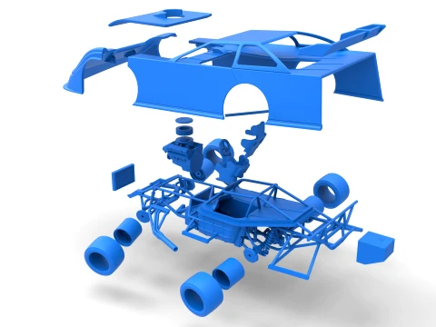 Super Dirt Late model for Pavement while turning Scale 1 to 25 3D Print Model
