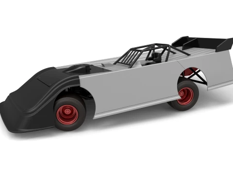 Super Dirt Late model Version 2 while turning Scale 1 to 25 3D printmodel