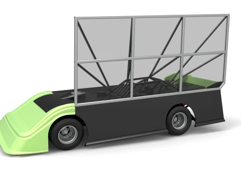 Super Dirt Late model with side wing Scale 1 to 25 3D printmodel
