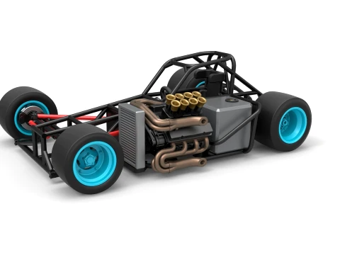 Supermodified front engine race car Base Version 2 Scale 1 to 25 Modèles 3D en vedette