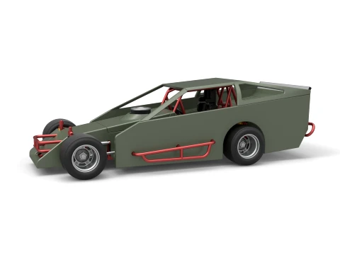 Vintage Asphalt Modified stock car V4 Scale 1 to 25 3D Print Model