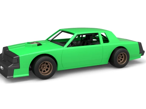 Vintage Dirt late model Race car Version 1 Scale 1 to 25 3D Print Model