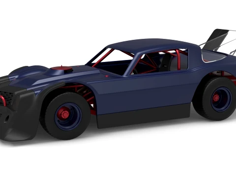 Vintage Dirt late model Race car Version 4 Scale 1 to 25 3D Print Model