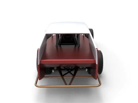 Vintage Dirt Modified stock car Version 5 Scale 1 to 25 3D Print Model