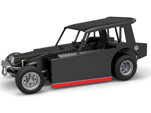 Vintage Dirt Modified stock car Version 6 Scale 1 to 25 3D Print Model