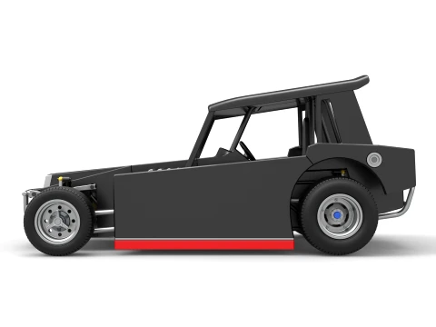 Vintage Dirt Modified stock car Version 6 Scale 1 to 25 3D Print Model