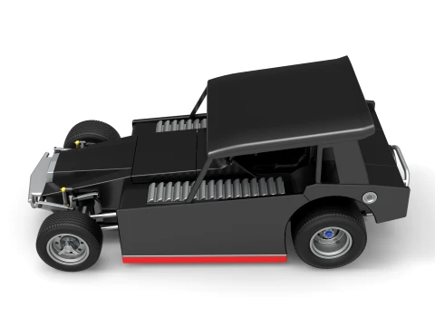 Vintage Dirt Modified stock car Version 6 Scale 1 to 25 3D Print Model