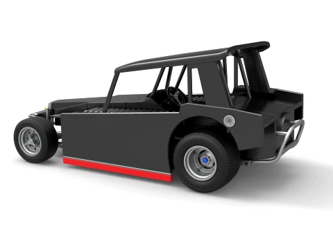 Vintage Dirt Modified stock car Version 6 Scale 1 to 25 3D Print Model