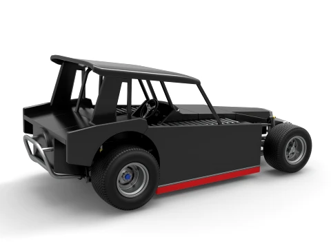 Vintage Dirt Modified stock car Version 6 Scale 1 to 25 3D Print Model