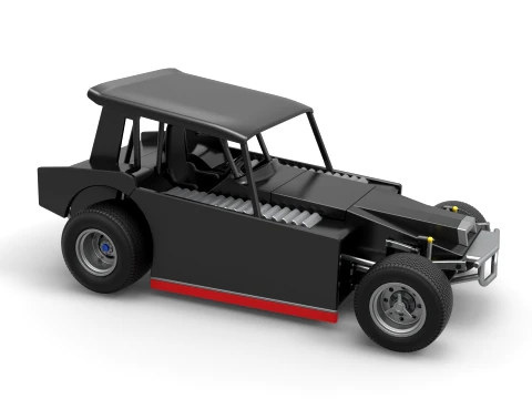 Vintage Dirt Modified stock car Version 6 Scale 1 to 25 3D Print Model