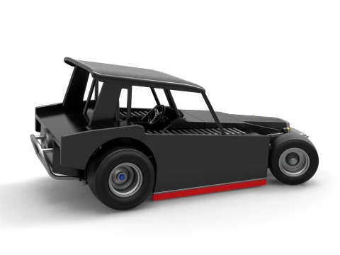 Vintage Dirt Modified stock car Version 6 while turning Scale 1 to 25 3D Print Model