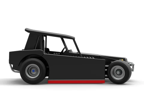 Vintage Dirt Modified stock car Version 6 while turning Scale 1 to 25 3D Print Model