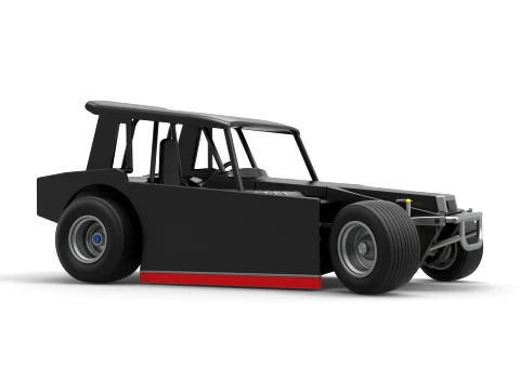 Vintage Dirt Modified stock car Version 6 while turning Scale 1 to 25 3D Print Model