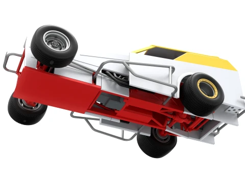 Vintage Dirt Modified stock car Version 7 Scale 1 to 25 3D Print Model