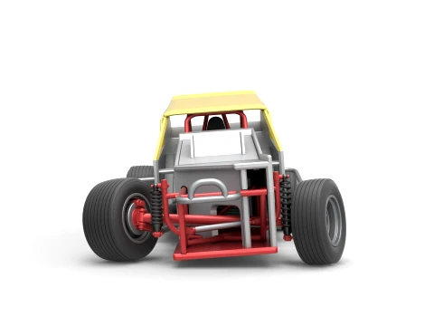 Vintage Dirt Modified stock car Version 7 while turning Scale 1 to 25 3D Print Model