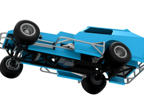 Vintage Dirt Modified stock car Version 8 Scale 1 to 25 3D Print Model