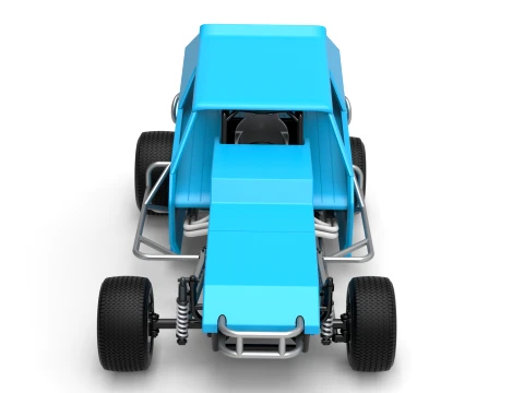 Vintage Dirt Modified stock car Version 8 Scale 1 to 25 3D Print Model