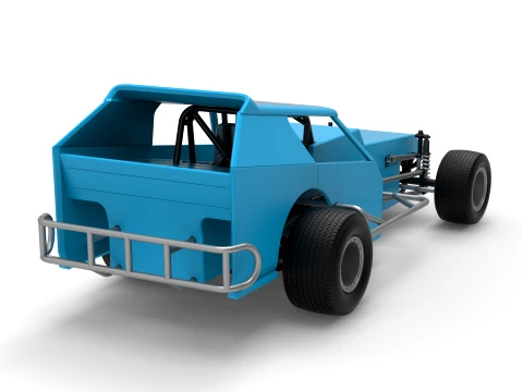 Vintage Dirt Modified stock car Version 8 Scale 1 to 25 3D Print Model
