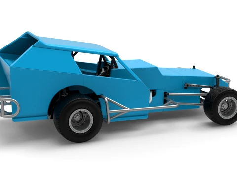Vintage Dirt Modified stock car Version 8 Scale 1 to 25 3D Print Model