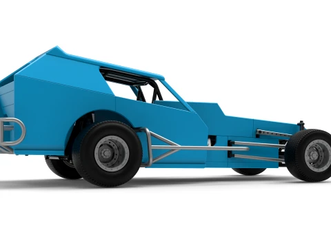 Vintage Dirt Modified stock car Version 8 Scale 1 to 25 3D Print Model