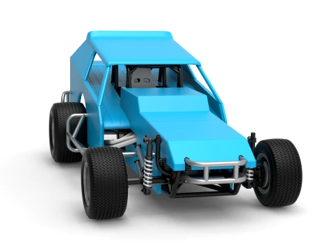 Vintage Dirt Modified stock car Version 8 Scale 1 to 25 3D Print Model