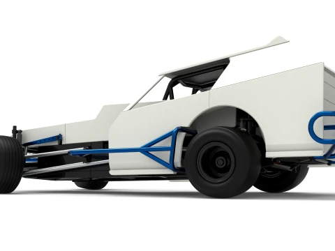 Vintage Dirt Modified stock car Version 8 while turning Scale 1 to 25 3D Print Model