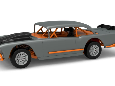 Vintage Dirt Modified stock car Version 9 Scale 1 to 25 3D Print Model